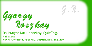 gyorgy noszkay business card